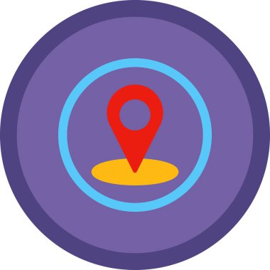 konum pin simgesi, vektör illüstrasyonu basit tasarım