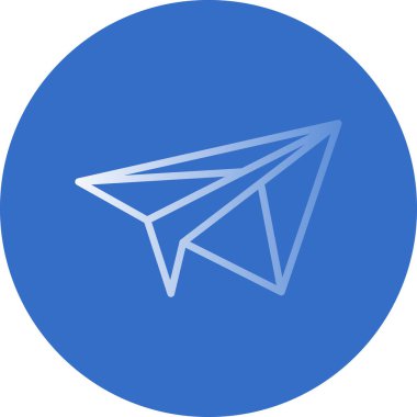 Kağıt düzlem vektör simgesi beyaz arkaplanda izole edildi.