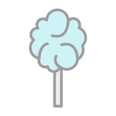 Pamuk helva ikonu, vektör illüstrasyonu 