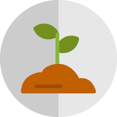 Filizler. Web simgesi basit illüstrasyon          