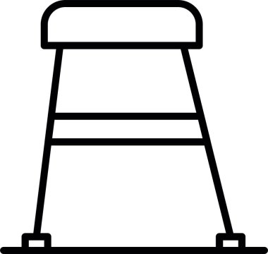 Merdiven ikonu. Web için basit bir merdiven vektör simgesi çizimi