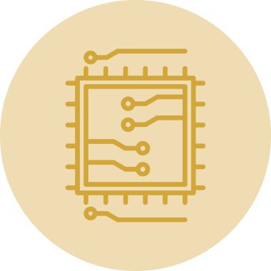 çip simgesi, vektör illüstrasyonu basit tasarım