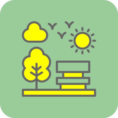 Güneş simgesinin vektör illüstrasyonu