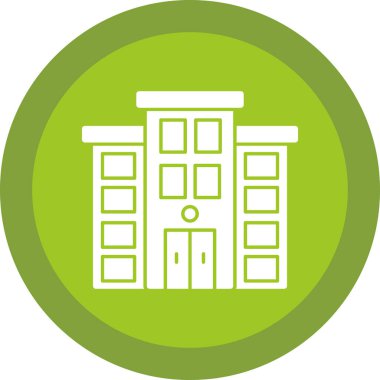 Townhouse web simgesi, vektör illüstrasyonu