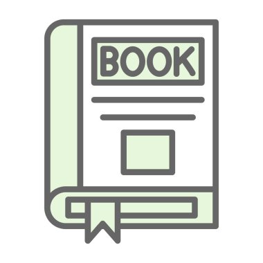 Kitap satırı simgesi, vektör çizim 