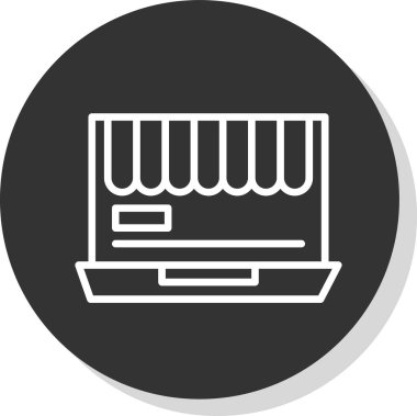 Çevrimiçi Depolama simgesi, vektör illüstrasyonu