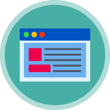 Web sayfası. Web simgesi basit illüstrasyon