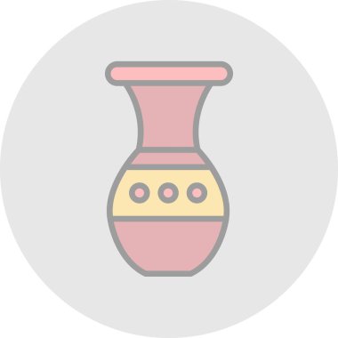 Güzel vazo simgesinin vektör illüstrasyonu             