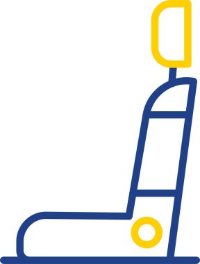 araba koltuğu simgesi, vektör illüstrasyonu basit tasarım