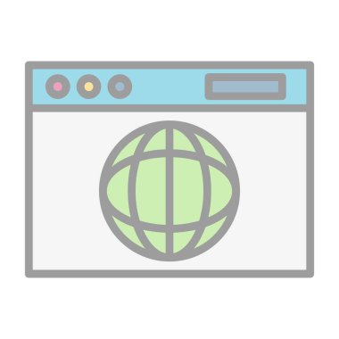 Web tarayıcı simgesi vektör illüstrasyonu 