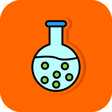 kimyasal şişesi kutsal kişilerin resmi, vektör çizim 