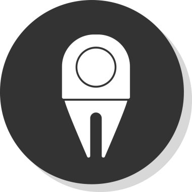 Yuvarlak simgeli ampul, vektör illüstrasyon tasarımı