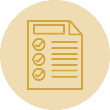 Kontrol listesi simgesinin vektör illüstrasyonu 