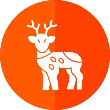 Ren geyiği ikonu vektör çizimi