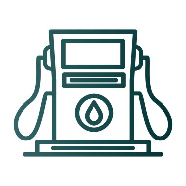 Modern gaz ikonunun vektör illüstrasyonu