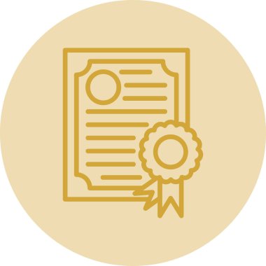 Diploma yassı simgesi, vektör illüstrasyonu