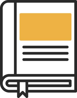 Kitap satırı simgesi, vektör çizim 