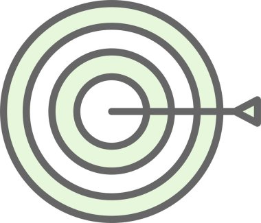 Hedef simgenin vektör illüstrasyonu 