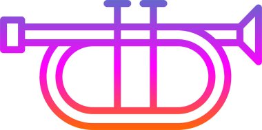 Trompet simgesinin vektör çizimi