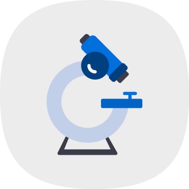 mikroskop simgesi, vektör illüstrasyonu basit tasarım