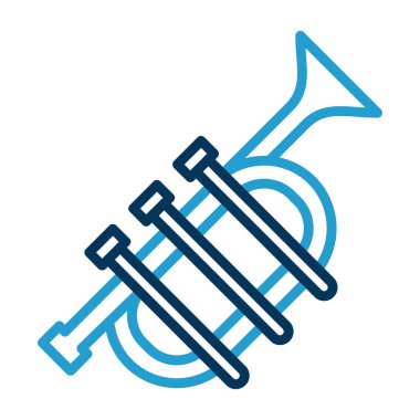 Trompet simgesinin vektör çizimi