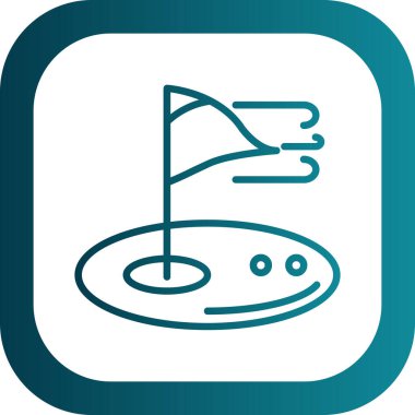Golf simgesinin vektör illüstrasyonu 