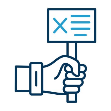 Beyaz arkaplanda izole edilmiş simge vektörünü protesto et, şeffaf işareti protesto et