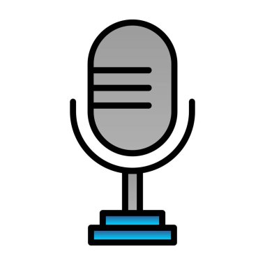mikrofon simgesi, vektör illüstrasyonu basit tasarım
