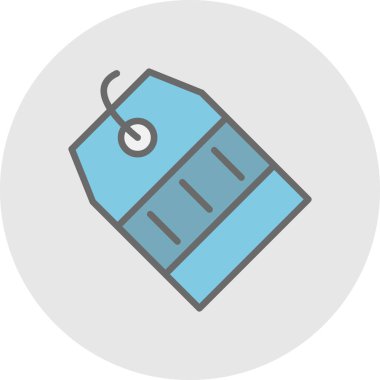 Kırmızı Etiket simgesinin vektör illüstrasyonu