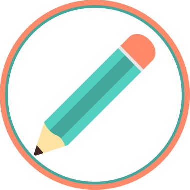 Kalem düz simge. Web vektörü basit illüstrasyon