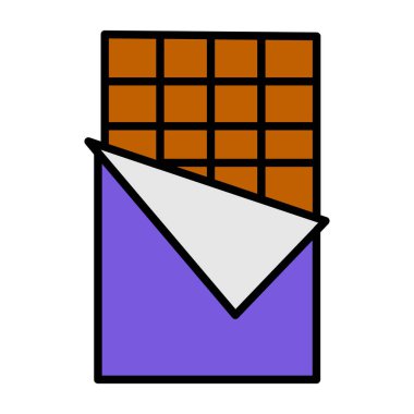 Çikolata bar kutsal kişilerin resmi, vektör çizim