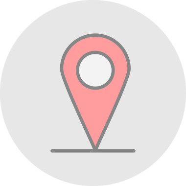 harita işaretleyici simgesi, vektör illüstrasyonu basit tasarım