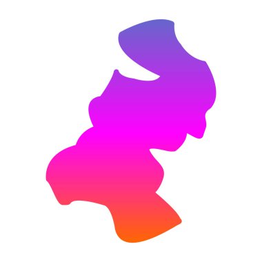 Harita biçimindeki bir kadının vektör çizimi