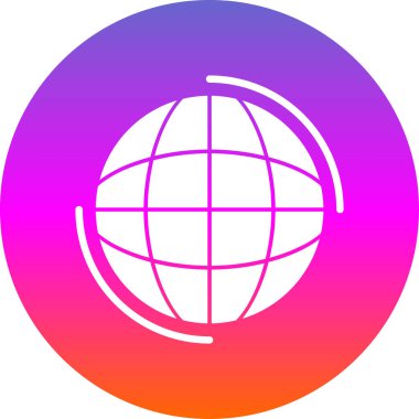 toprak küre simgesi, basit vektör illüstrasyonu