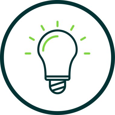 ampul düz simgesi, vektör illüstrasyonu