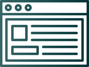 Web sayfası. Web simgesi basit illüstrasyon