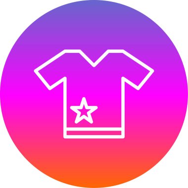 Bir t-shirt simgesinin vektör illüstrasyonu 