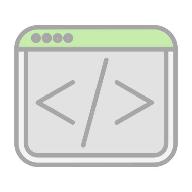 vektör ağ kodlama simgesi illüstrasyonu