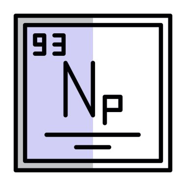 Neptunyum simgesi vektör çizimi