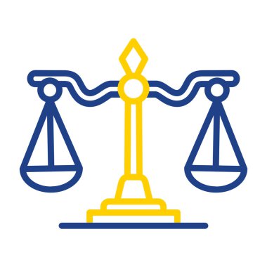 kanun vektörü ince çizgi simgesi