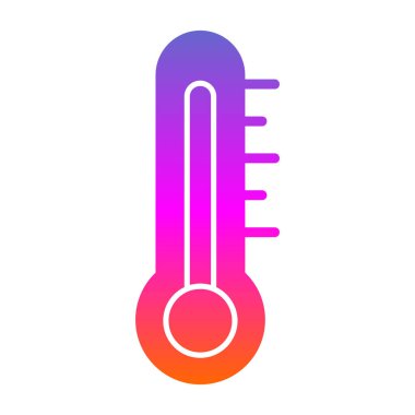 termometre düz simge, vektör çizimi