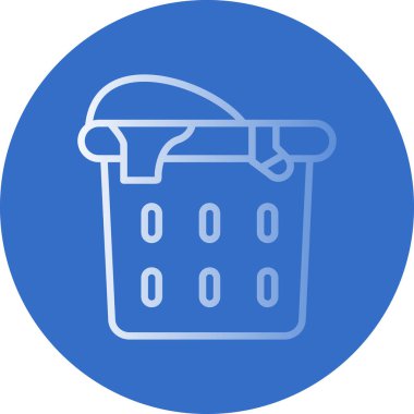 düz çamaşır sepeti vektör illüstrasyonu 