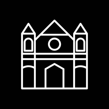 kale ikonu vektör illüstrasyonu