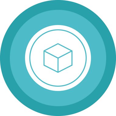 Küp simgesi, vektör illüstrasyon tasarımı