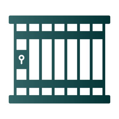 Kafes vektör illüstrasyon tasarımlı hapishane kapısı