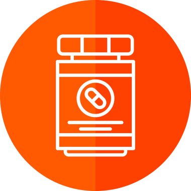 Antibiyotik ilaç şişesi vektör çizimi