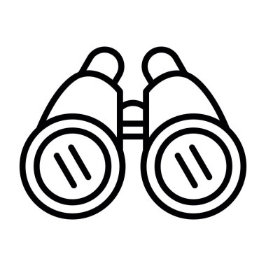 Dürbün simgesi, vektör illüstrasyonu basit tasarım