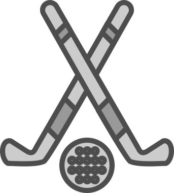 buz hokeyi ekipmanı simgesi ana hatları biçiminde