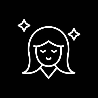 kadın avatar simgesi, vektör illüstrasyonu 