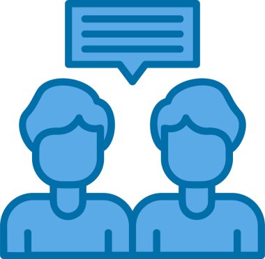 Konuş. Web simgesi basit illüstrasyon